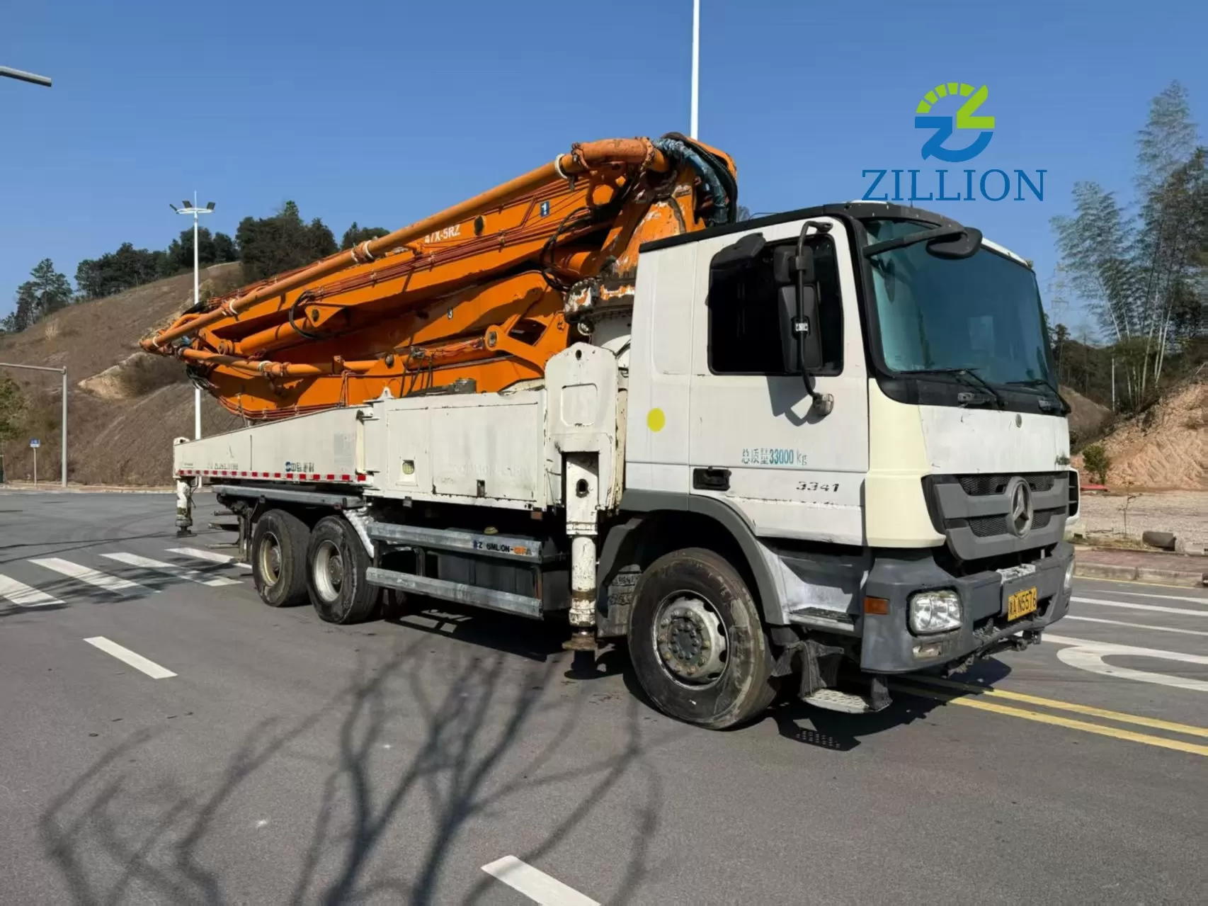 Used 2012 Zoomlion 47M Concrete Pump Truck &ndash; Mercedes-Benz Engineered Chassis