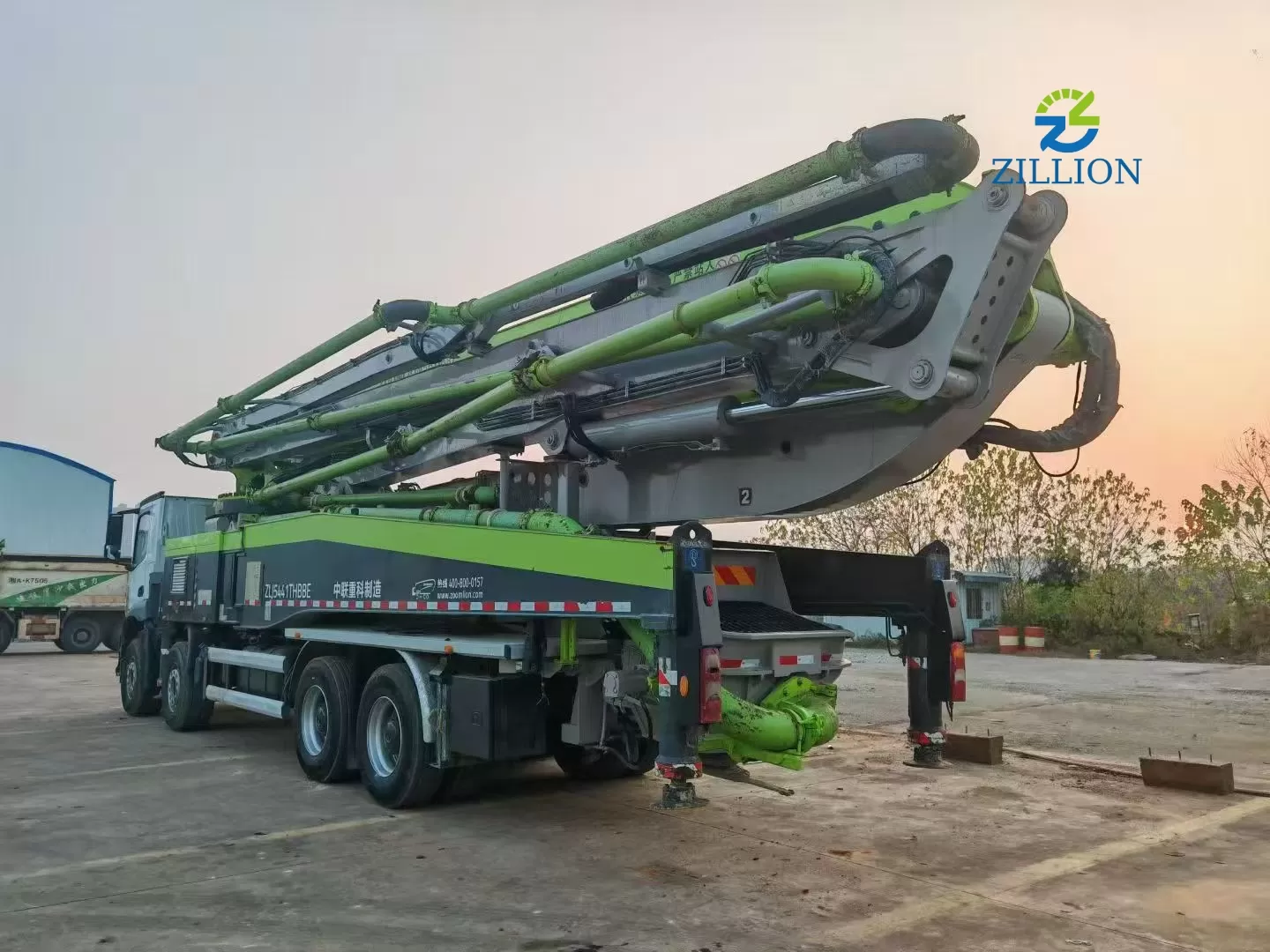 Used 2021 Zoomlion 56M Concrete Pump Truck &ndash; Mercedes-Benz Engineered Chassis