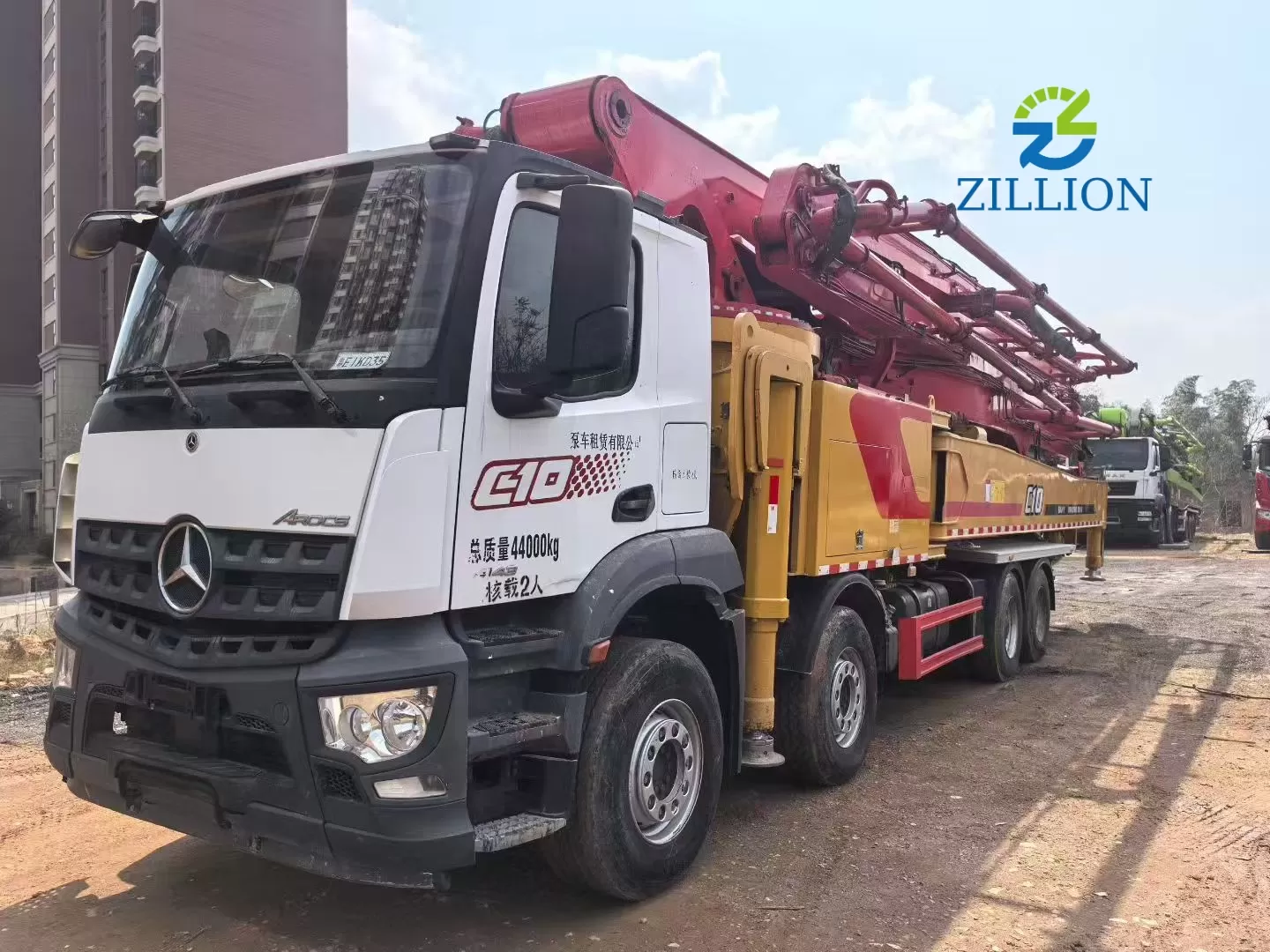 Used 2020 SANY 62M Concrete Pump Truck &ndash; Mercedes-Benz Engineered Chassis